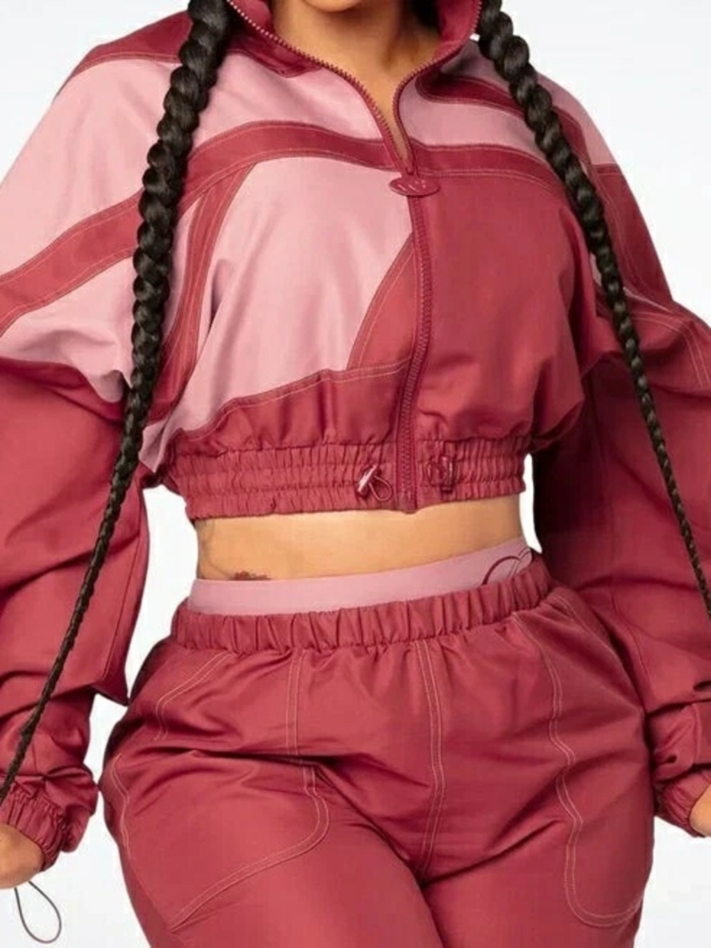 NWT Cardi B x Reebok Windbreaker Red And Pink